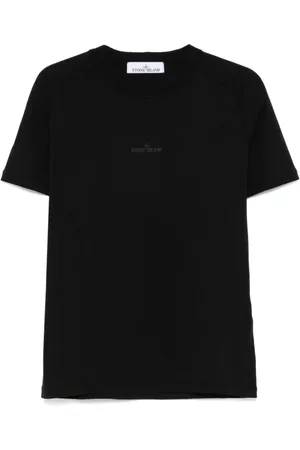 Stone Island Top, Herre, Sort, M, Bomuld, Sort Institutional One Print T-shirt