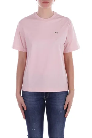 Lacoste Top, Dame, Lyserød, XS, Bomuld, Powder T-shirts og Polos