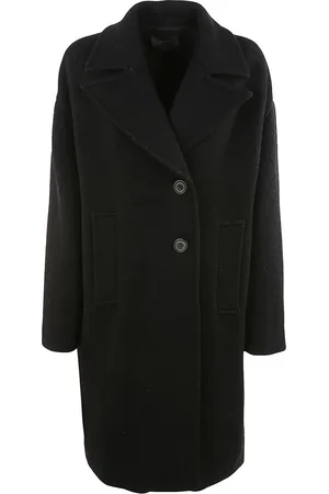 Pinko Frakke, Dame, Sort, XS, Uld, Enkeltknappet Frakke