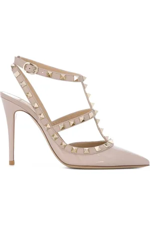 VALENTINO GARAVANI Sko, Dame, Lyserød, 35 EU, Uld, Rockstud Ankel-Strop Pumps