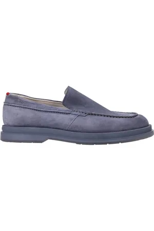 HUGO BOSS Sko, Herre, Blå, 43 EU, Suede, Suede Penny Loafers