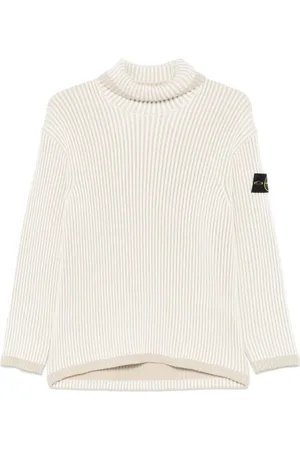 Stone Island Strik, Herre, , XL, Uld, Ribstrikket Rullekrave Sweater