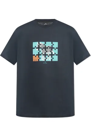 Paul Smith Top, Herre, Blå, S, Bomuld, T-shirt med print