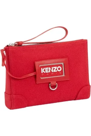 Kenzo Taske, Dame, Rød, ONE SIZE, Rejseinspireret rød taske med badgeholder