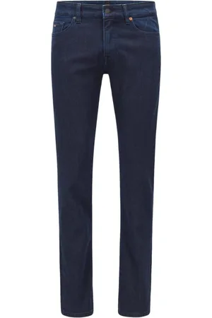 HUGO BOSS Jeans, Herre, Blå, W42 L32, Bomuld, Slim Fit Delaware Jeans