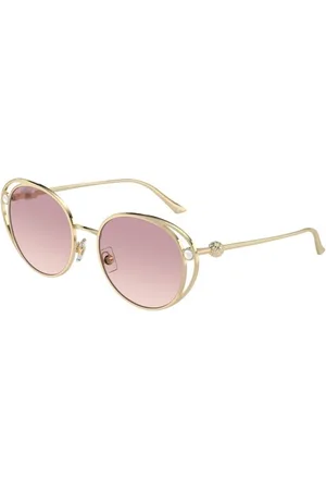 Jimmy Choo Tilbehør, unisex, Gul, 53 MM, Uld, Gradient Solbriller
