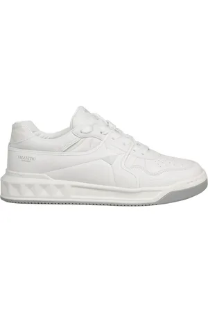 VALENTINO GARAVANI Sko, Herre, Hvid, 44 1/2 EU, Læder, One Stud Low-Top Sneakers