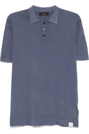 Peuterey Top, Herre, Blå, S, Bomuld, Blå Button-Up T-shirt og Polo