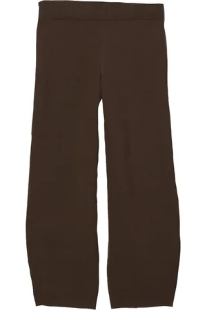 Proenza Schouler Bukser, Dame, Brun, L, Cashmere, Cashmere-Blend Joggingbukser