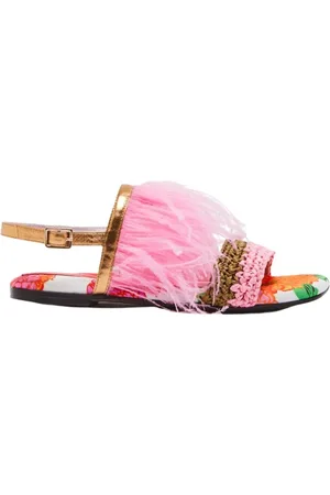 La DoubleJ Sko, Dame, Lyserød, 37 EU, Fireworks Feather Sandaler