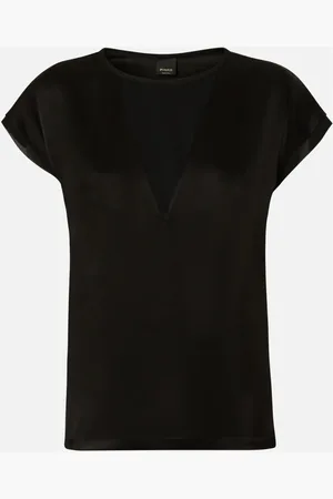 Pinko Top, Dame, Sort, S, Bomuld, Orange Art 103951A206 T-Shirt