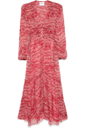 Isabel Marant Kjole, Dame, Rød, M, Amara Maxi Kjole