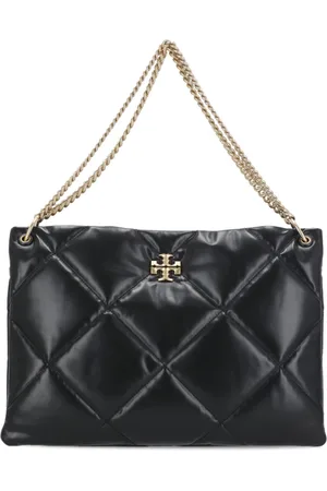 Tory Burch Taske, Dame, Sort, ONE SIZE, Uld, Quilted Sort Kæde Hank Taske
