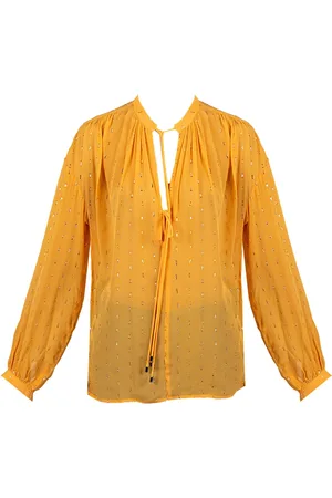 Patrizia Pepe Bluser & Skjorter, Dame, , S, Elegant Metallisk Mønstret Bluse