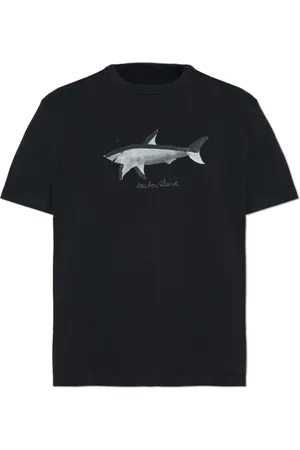 Paul & Shark Top, Herre, Sort, S, Bomuld, T-shirt med print