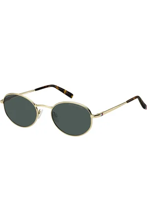 Tommy Hilfiger Tilbehør, unisex, Gul, 55 MM, Uld, Guld/Grønne Solbriller