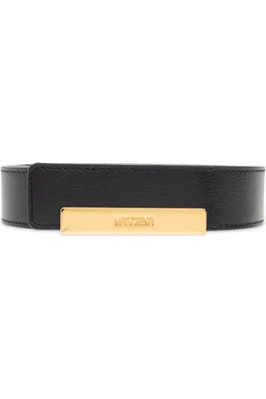 Moschino Tilbehør, Herre, Sort, 100 CM, Læder, Læderbælte