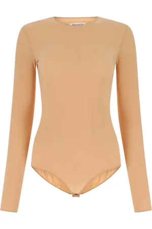 Maison Margiela Top, Dame, , XS, Nylon, Rosa Stræk Nylon Bodysuit