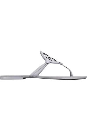 Tory Burch Sko, Dame, Blå, 36 1/2 EU, Læder, Miller Flip Flops