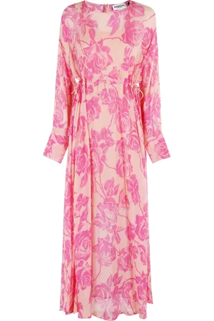 Essentiel Antwerp Kjole, Dame, Lyserød, S, Blomstret Maxi Kjole
