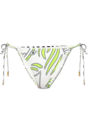 Tory Burch Badetøj, Dame, Hvid, XS, Nylon, Printet String Bikini Underdel