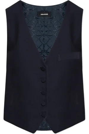 Zadig & Voltaire Jakke, Dame, Blå, XS, Emaux Waistcoat
