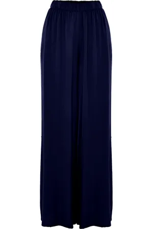 Kocca Bukser, Dame, Blå, XL, Crimson Wide-Legged Bukser med Elastisk Talje