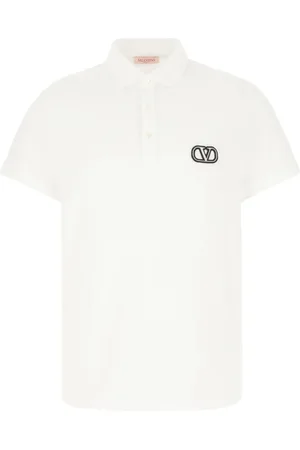 VALENTINO GARAVANI Top, Herre, Hvid, S, Bomuld, Klassisk Polo Shirt