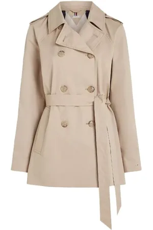 Tommy Hilfiger Frakke, Dame, , XS, Bomuld, Cotton Short Trench