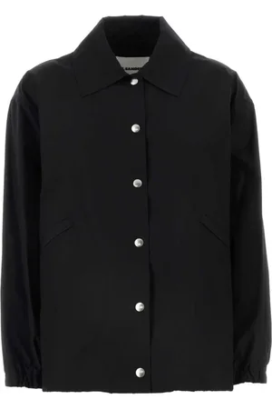 Jil Sander Jakke, Dame, Sort, XS, Bomuld, Stilfuld bomuldsjakke