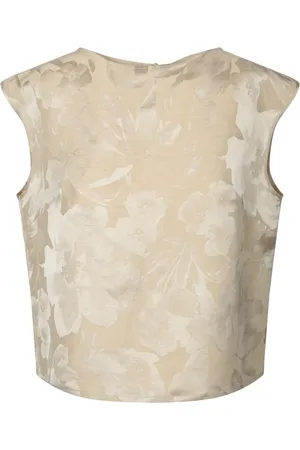 Incotex Top, Dame, , S, Blomstret Jacquard Ærmeløs Top