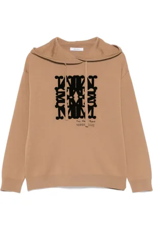 Max Mara Sweathshirts & Hoodies, Dame, , L, Uld, Sweater med Snørehætte