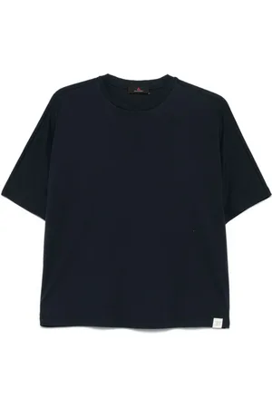 Peuterey Top, Dame, Blå, L, Uld, Crew Neck T-shirt