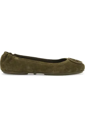 Tory Burch Sko, Dame, Grøn, 37 EU, Suede, Suede Minnie Ballerina Sko