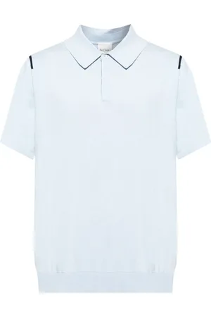 Paul Smith Top, Herre, Blå, S, Blå Polo Skjorte med Kontrast Trim