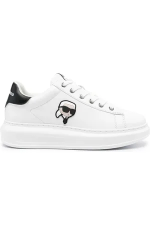 Karl Lagerfeld Sko, Dame, Hvid, 37 EU, Uld, Stilfulde Sneakers