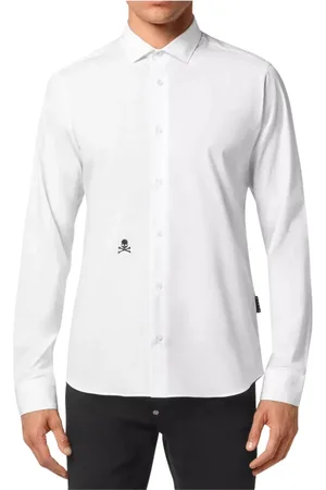 Philipp Plein Skjorte, Herre, Hvid, M, Bomuld, Sugar Daddy Skjorte