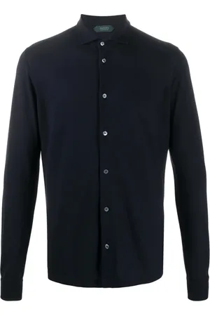 ZANONE Skjorte, Herre, Blå, 2XL, Blå Skjorte til Mænd