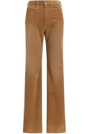 Ralph Lauren Bukser, Dame, Brun, XL, Bomuld, Fløjlsbukser med svaj Jenn