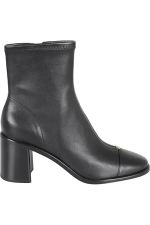 Tory Burch Sko, Dame, Sort, 38 EU, Læder, Cap Toe Ankelstøvle