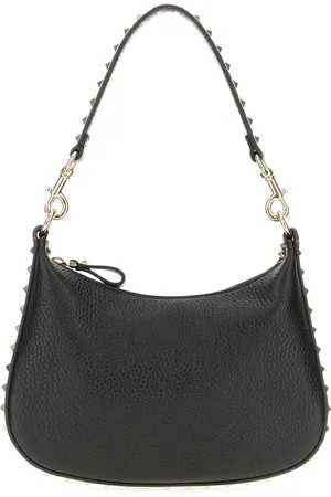 VALENTINO GARAVANI Taske, Dame, Sort, ONE SIZE, Uld, Rockstud Zip-Up Lille Skuldertaske
