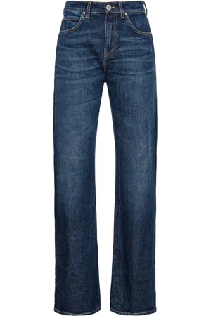 Pinko Jeans, Dame, Blå, W29, Bomuld, Wide Leg Blå Bomuldsblanding Jeans