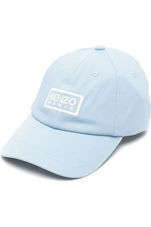 Kenzo Tilbehør, Herre, Blå, ONE SIZE, Uld, Slide-Buckle Curved Peak Cap