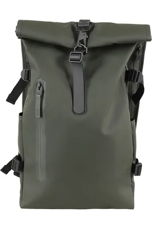 Rains Taske, Herre, Grøn, ONE SIZE, Uld, Stilfuld Rolltop Rygsæk