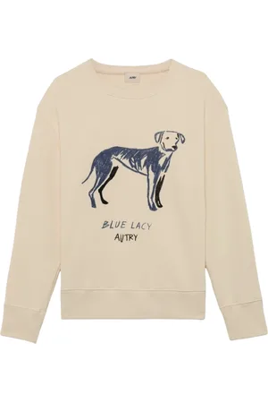 Autry Sweathshirts & Hoodies, Dame, Gul, XS, Bomuld, Blå Lacey Bomuldssweater