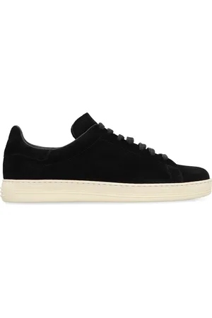 Tom Ford Sko, Herre, Sort, 42 EU, Suede, Suede Sneakers med Rund Snude