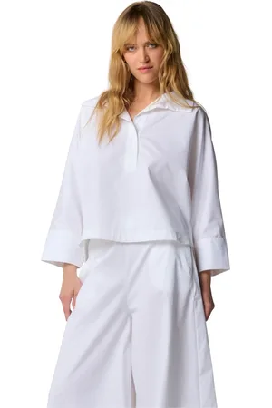 Kocca Bluser & Skjorter, Dame, Hvid, M, Uld, Stilfuld Bluse