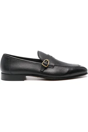 Tom Ford Sko, Herre, Sort, 46 EU, Læder, Italienske Læder Loafers med Spænde