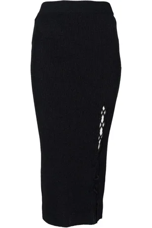 Pinko Nederdel, Dame, Sort, S, Elegant Pencil Skirt med Korsetdetalje