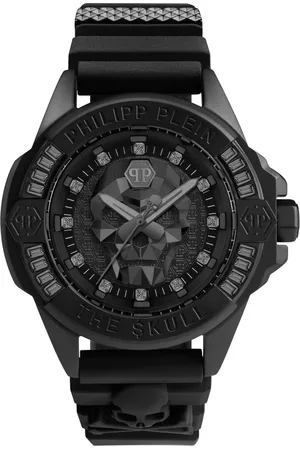 Philipp Plein Tilbehør, Herre, Sort, ONE SIZE, Crystal Skull Genderless Ur